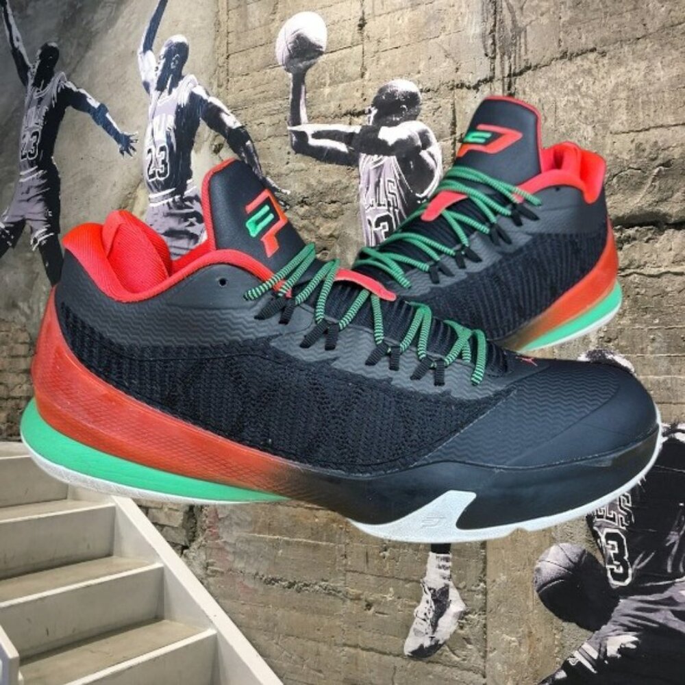 Nike Air Jordan CP3 VIII 8 #684855-035 Black Green Orange Sneaker Shoes 10.5